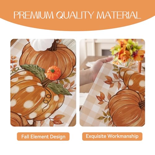 Fall Placemats Set of 4, 12 X 18 Inch Grey Blue Checkered Z152