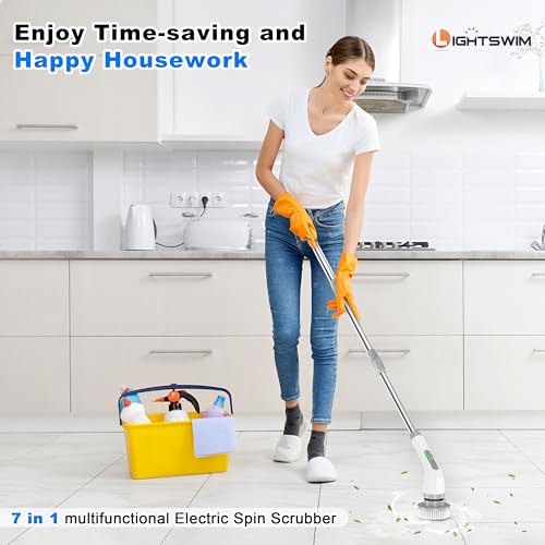 Electric Spin Scrubber 7 in 1 Dual Speed with Extension Arm B291