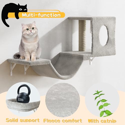 Grey 6pc Cat Wall Furniture Set U9761