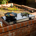 Dual Burner Propane Stove with Regulator W5301