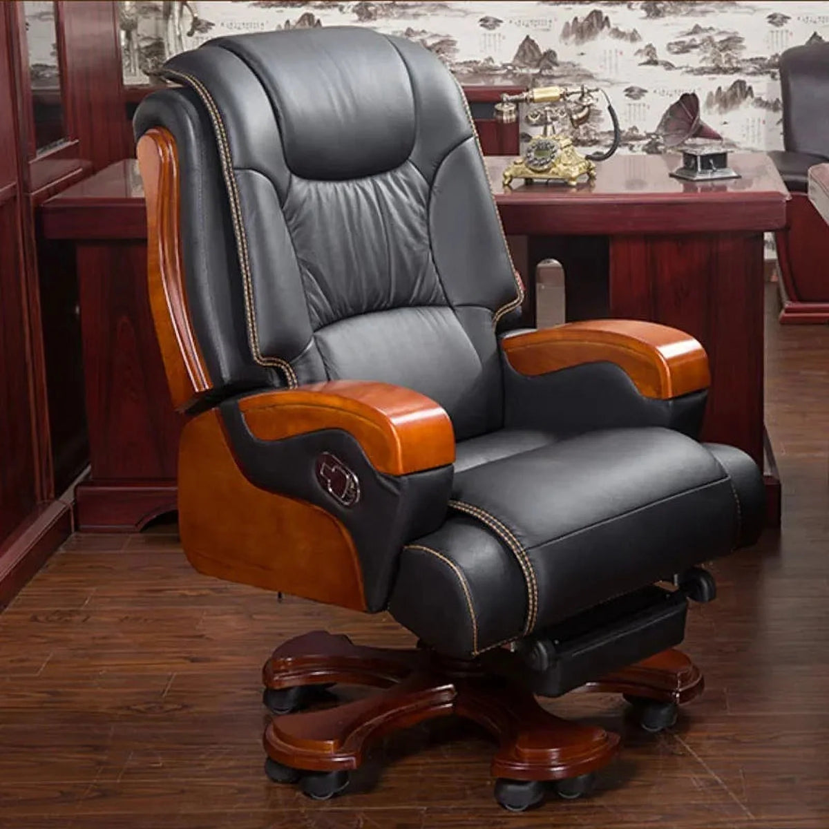 Leather Recliner Ergonomic Computer Massage Chair O46827