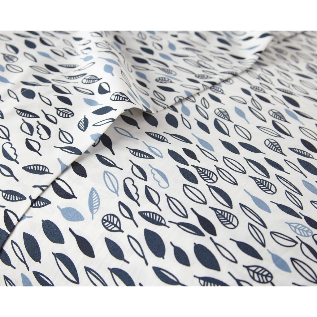 Blue 4-Piece Printed Bed Sheet Set A874737