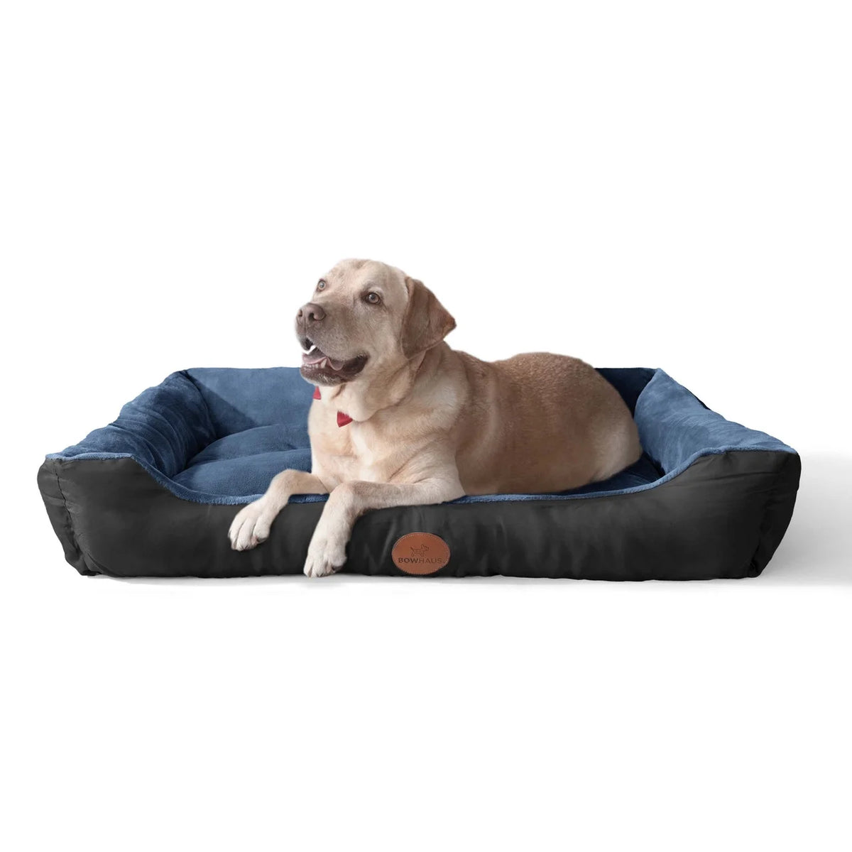 Blue Brown Gray Dog Bolster Couch Bed I3074