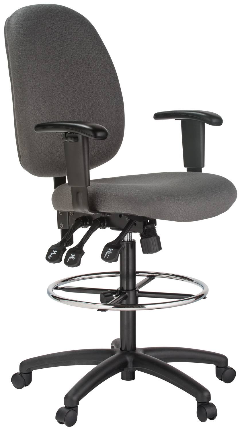 Gray Fabric Drafting Chair S56787