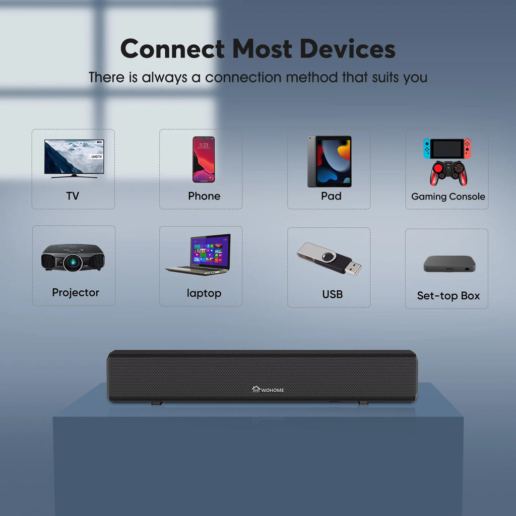 16-Inch 50W Soundbar with Bluetooth 5.0 and Subwoofer T236592