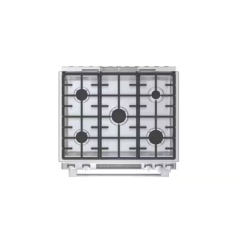 30 in. Slide-In Dual Fuel Range with Gas Stove and Electric Oven in Stainless Steel Q1299