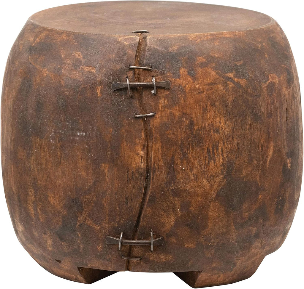 Brown Mango Wood Pedestal S665