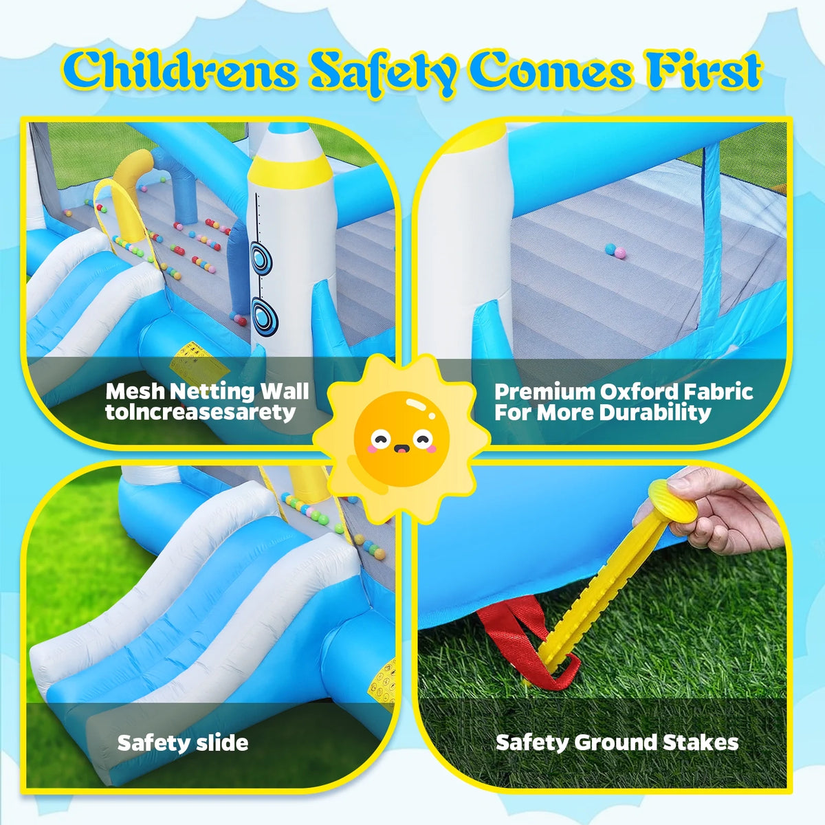 Inflatable Bouncer with Slide Jumping Castle Y8347