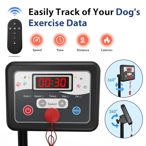 Dog Treadmill 265lbs Weight Capacity with Wheels and Remote Control S18120