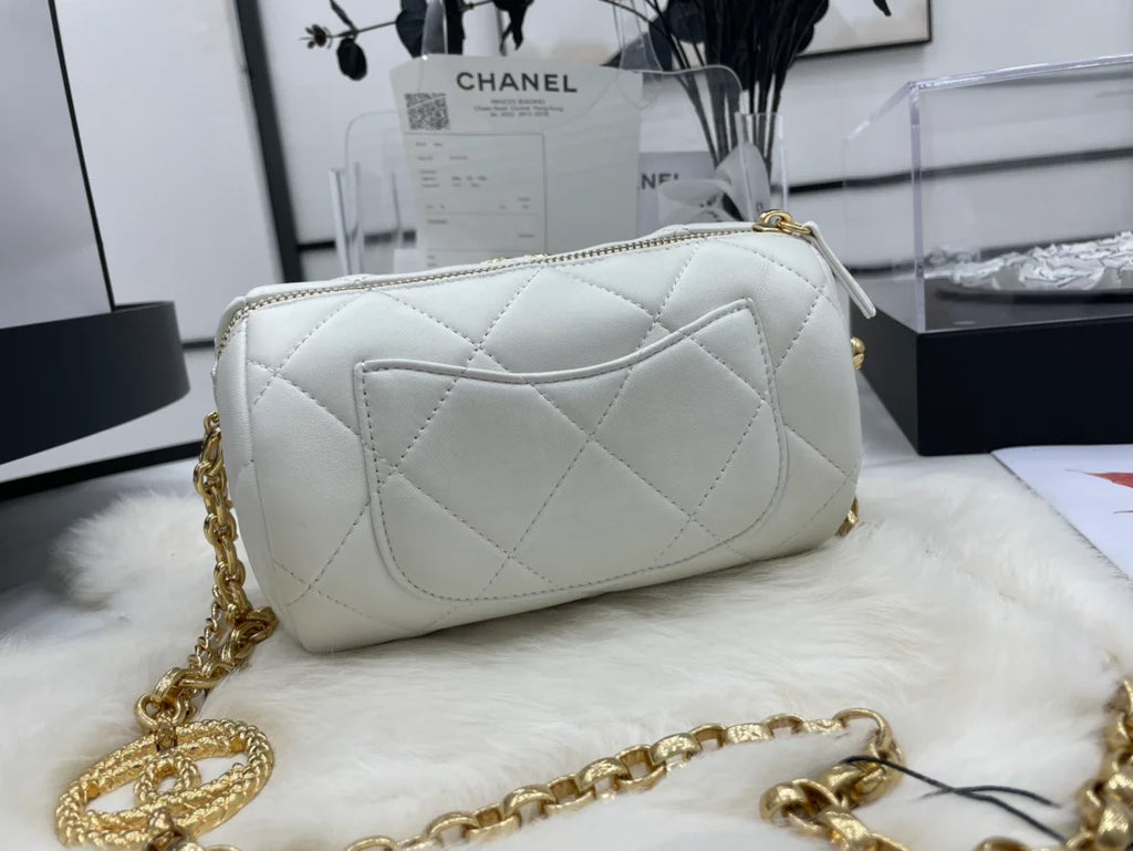 White Mini Bowling Bag T5816