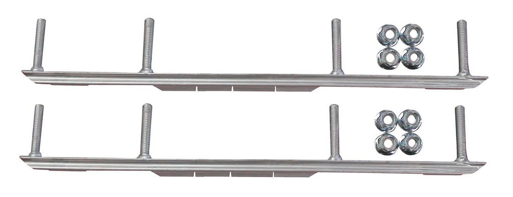 White Snowmobile Skis with Shaper Bars Complete Kit T463