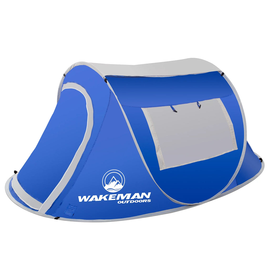 Water-Resistant 2-Person Pop-up Tent (Blue) B159