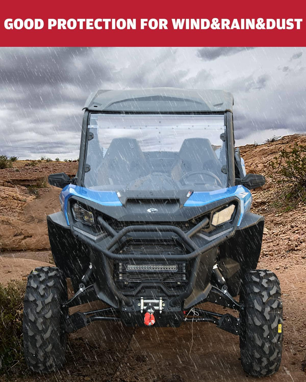 Clear Tough Polycarbonate Front Windshield for Can Am Commander 1000 J149352
