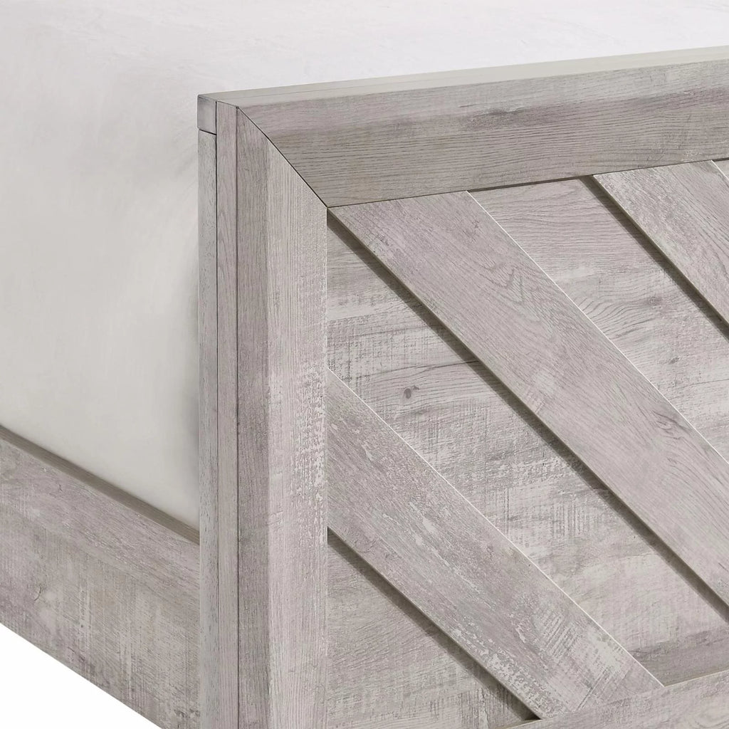 White Full Panel Bed K12311