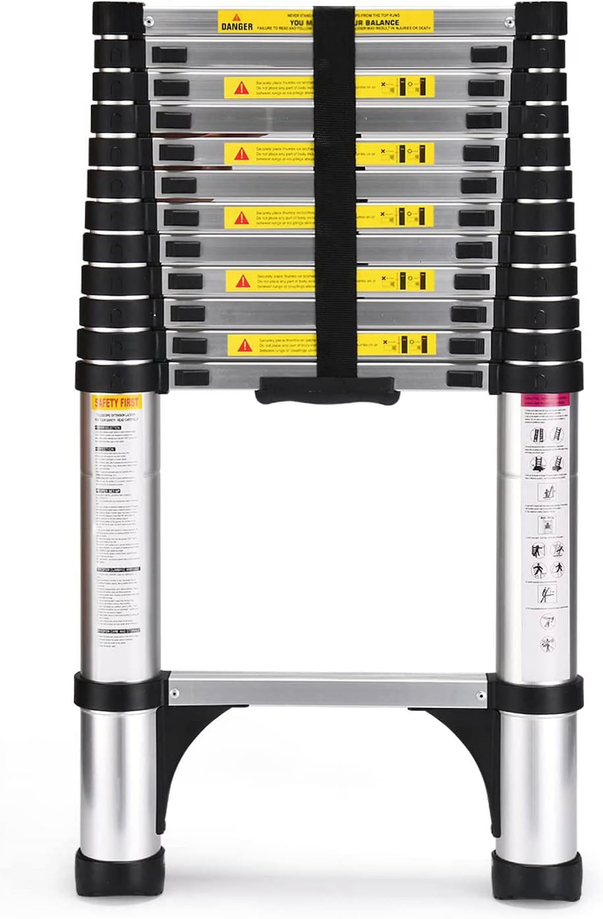 12.5 FT Aluminum Telescoping Ladder Y41339