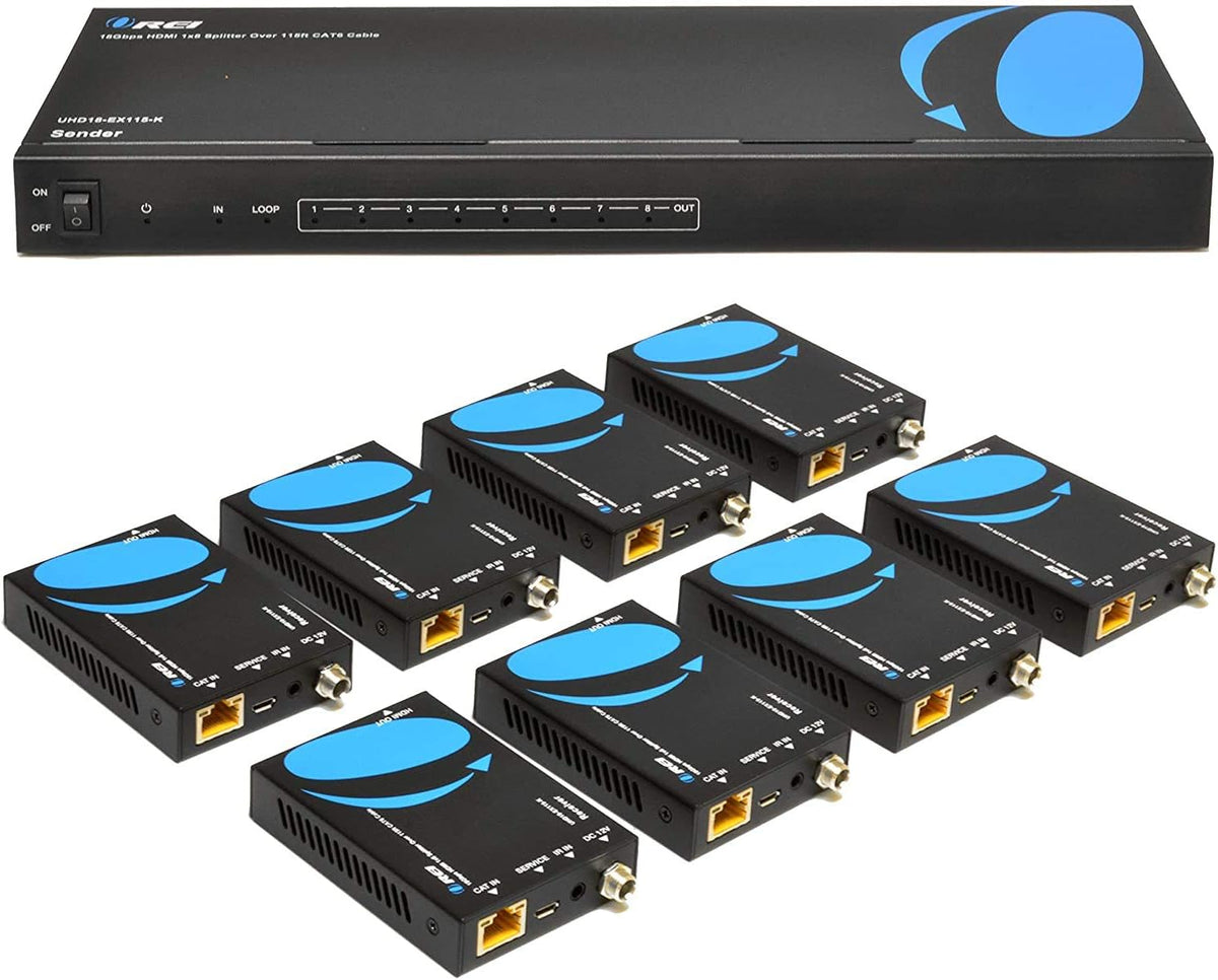 1x8 HDMI Extender Splitter 4K@60Hz with IR Remote U81937