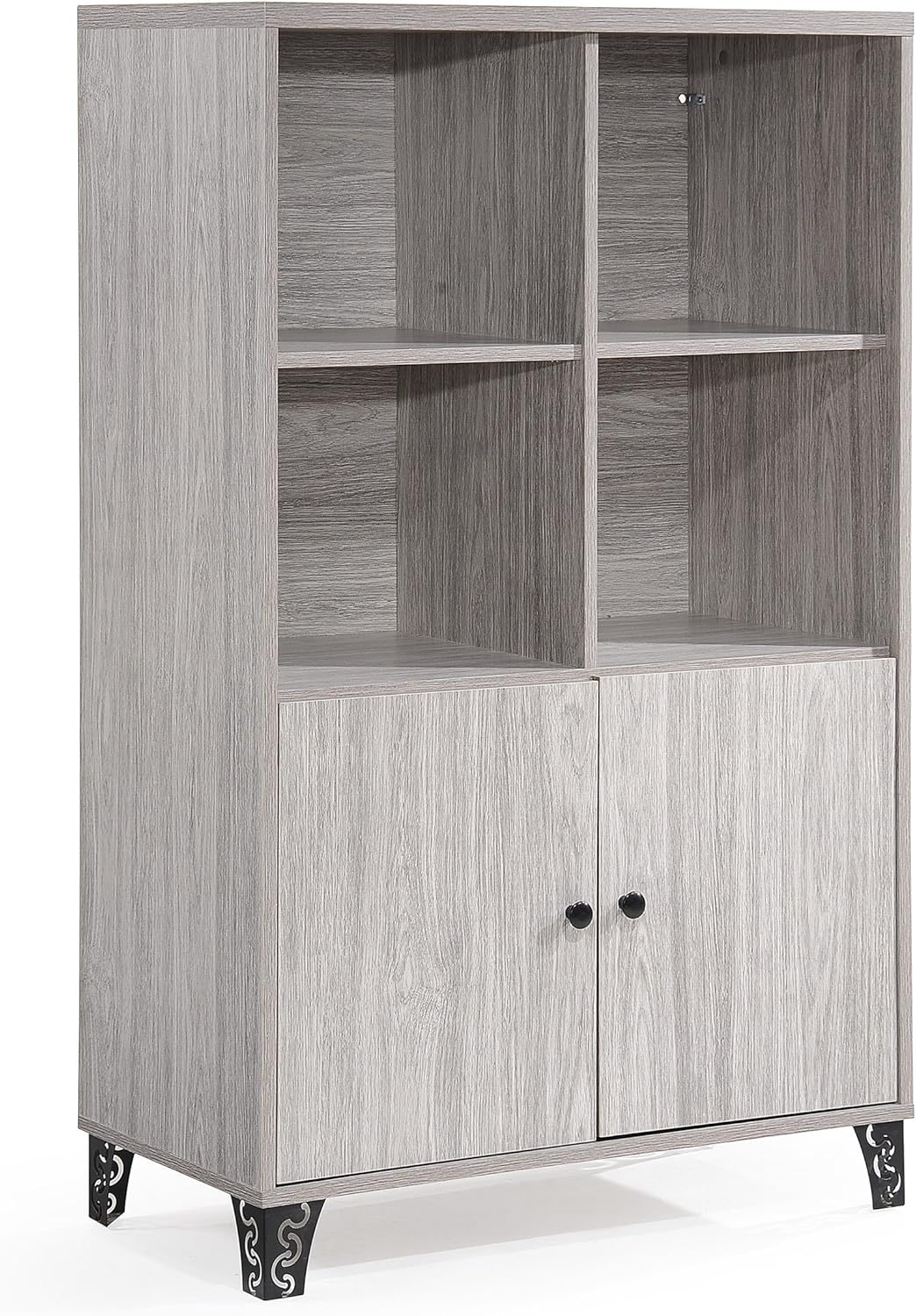 Black / Grey Oak Fiberboard Cabinet M7665