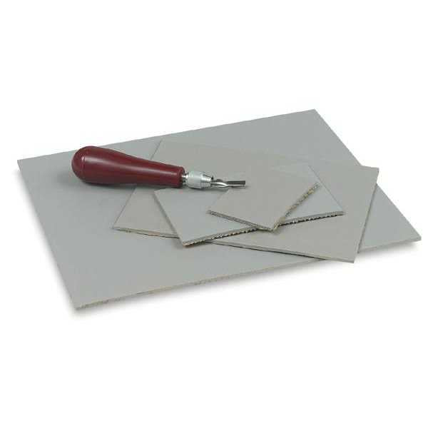 Battleship Gray Linoleum Pkg of 12 E4634