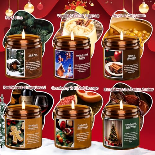 6 Pack Scented Jar Candle Set Natural Soy Wax X728341