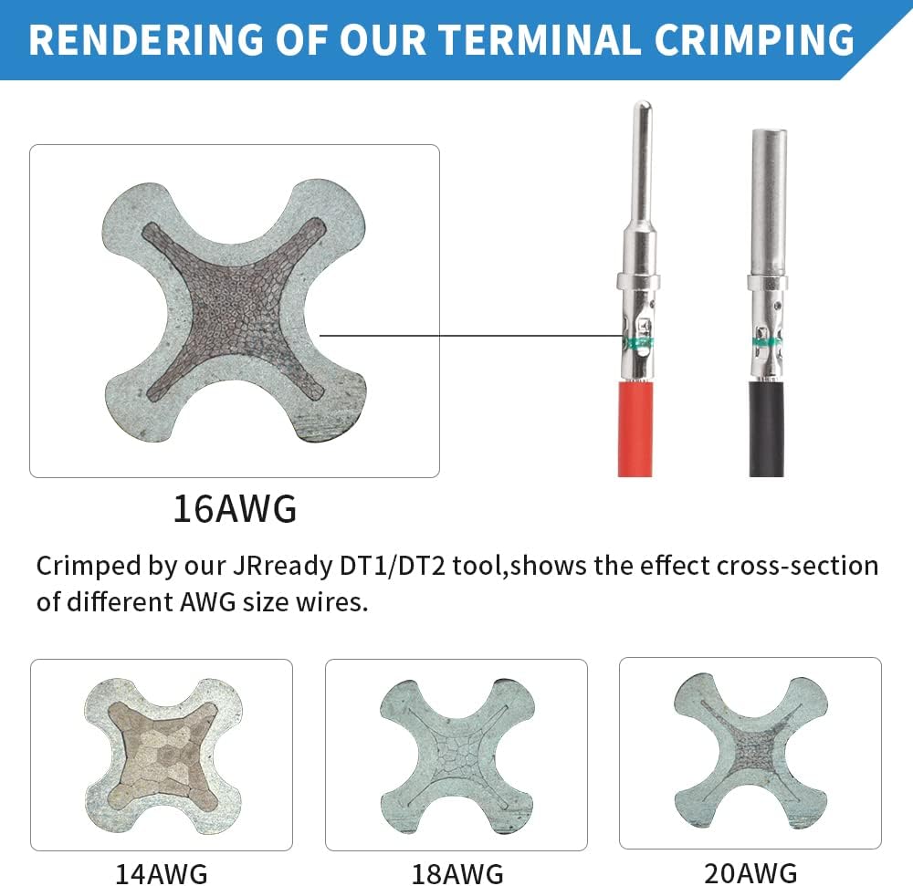 238PCS Waterproofing DT Connector with 164PCS Size 16 Solid Contacts G96757