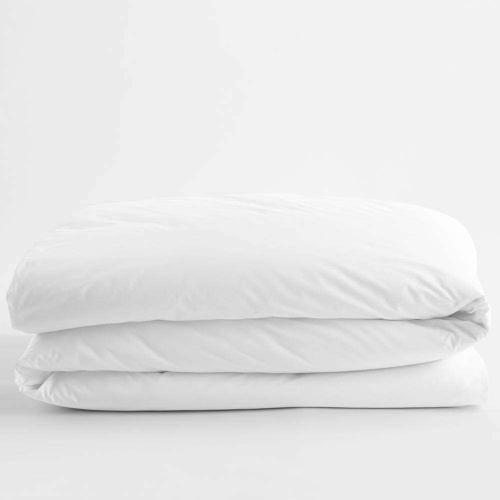 Organic White Cotton Percale Full Duvet Cover E320