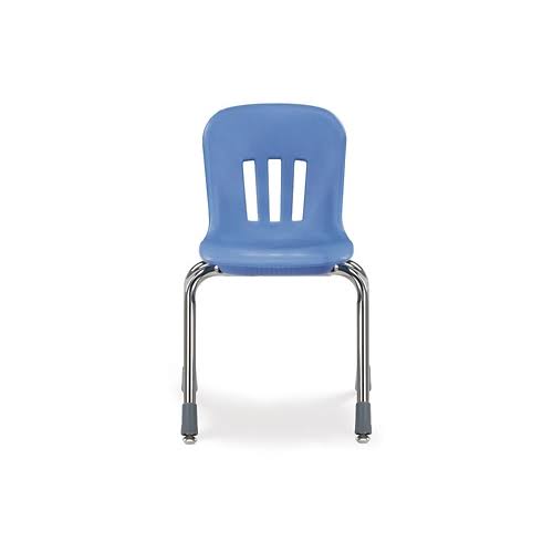Classroom Chair, Navy Blue/Chrome E536397