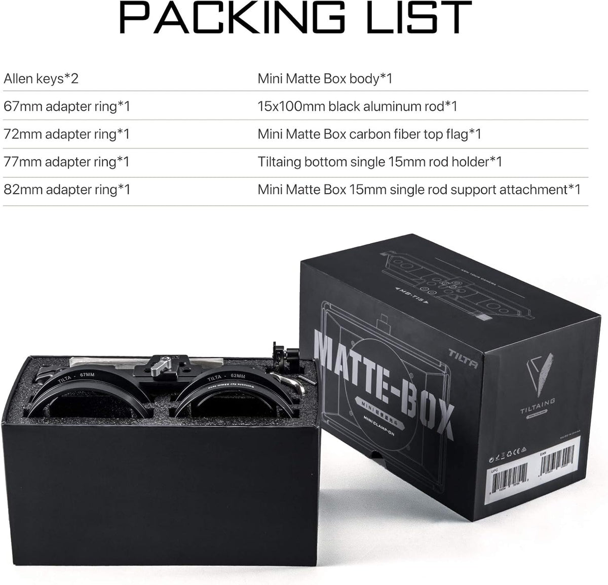 Mini Matte Box with Top Flag for Camera Lenses Q11169