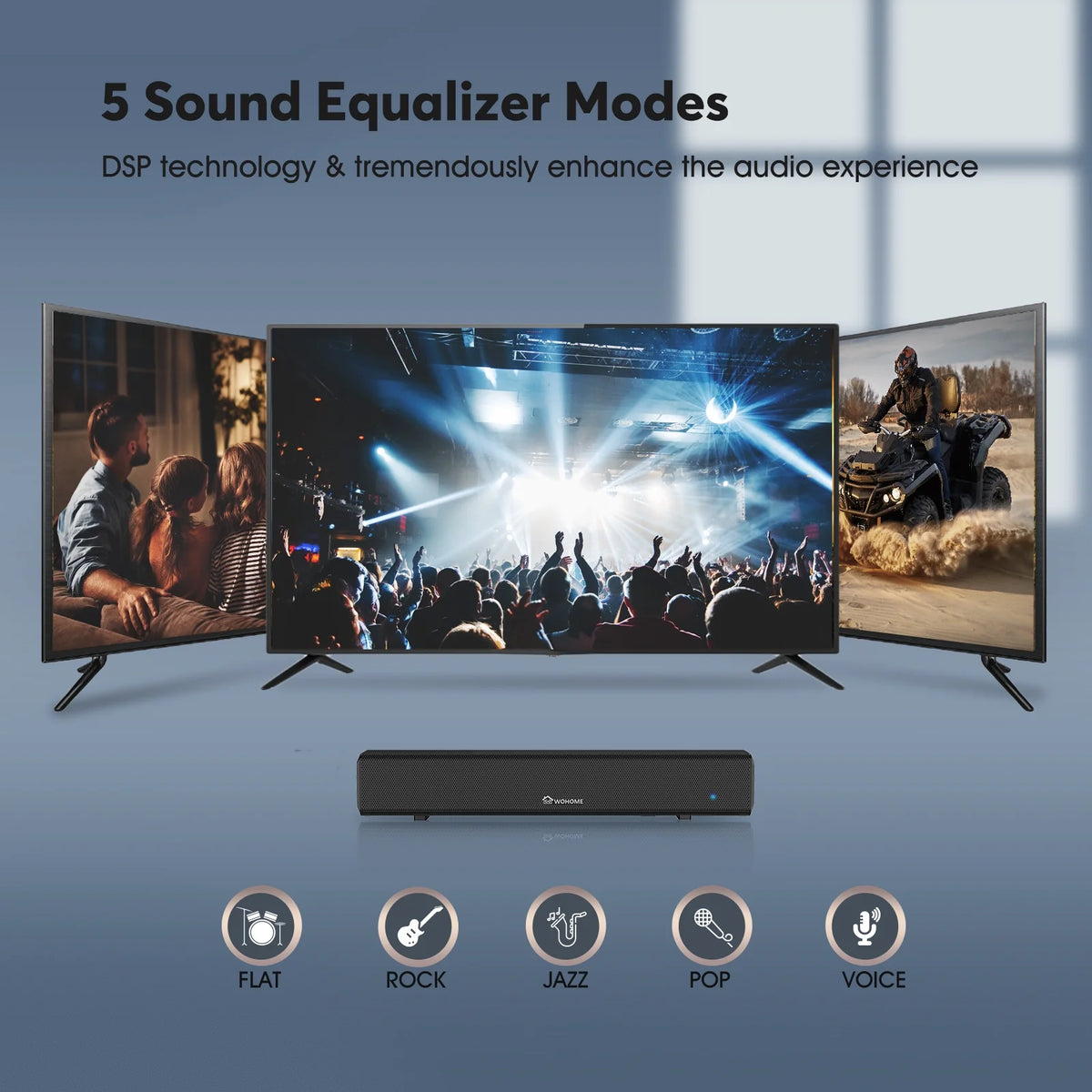 16-Inch 50W Soundbar with Bluetooth 5.0 and Subwoofer T236592