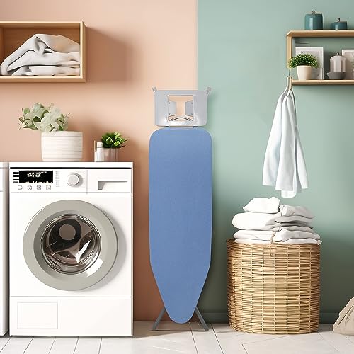 Gray Checkered 45" x 14" Adjustable Height Ironing Board with Padded Removable Cover U1894