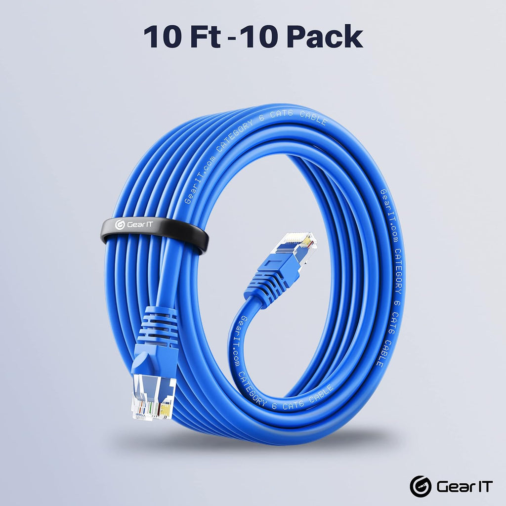 Cat 6 Ethernet Cable 100 ft (5-Pack) Blue P2534