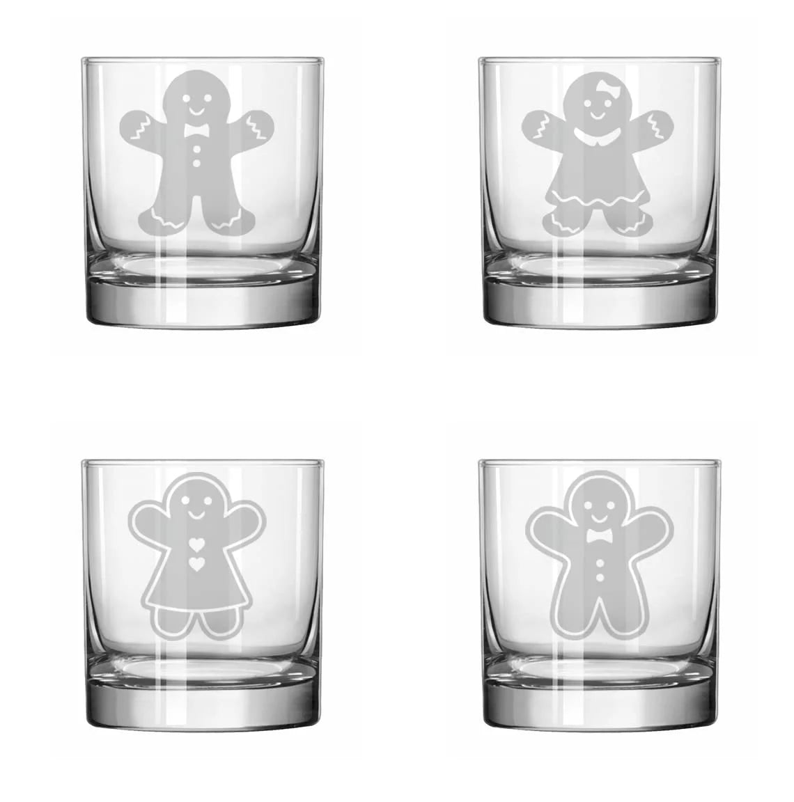 Set of 4 Glass 11 oz Rocks Whiskey Old Fashioned K690