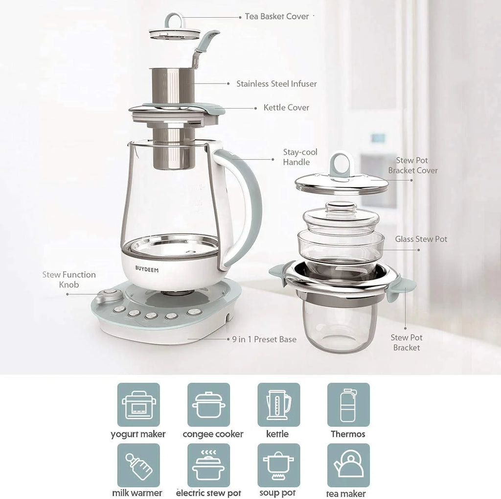 Spruce Blue 9-in-1 Programmable Tea Maker and Kettle 1.5 L U64387