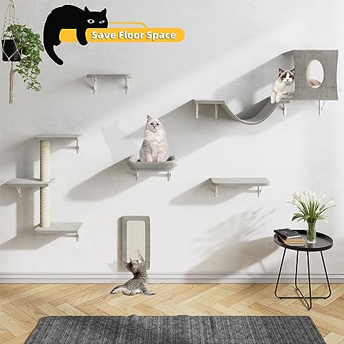 Grey 6pc Cat Wall Furniture Set U9761