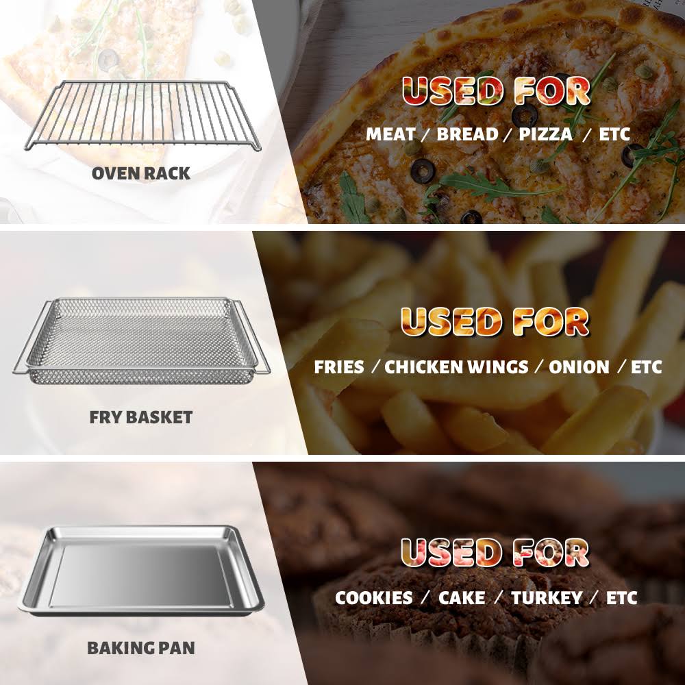 1800 W Stainless Steel 26.4 qt Electric Air Fryer Oven W142