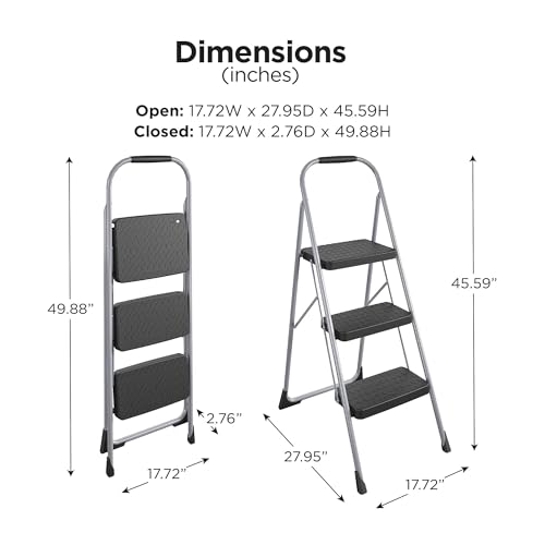 Three Big Folding Step Stool with Rubber Hand Grip L827399