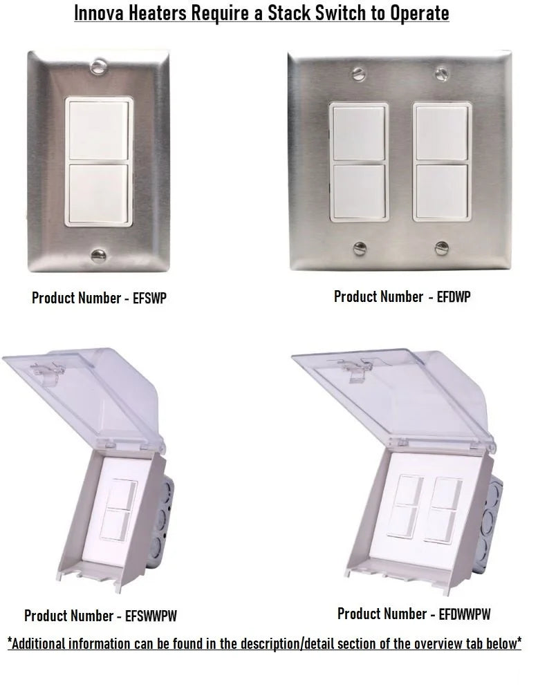 4000 Watt Electric Infrared Dual Element Wall Mount Heater E853846