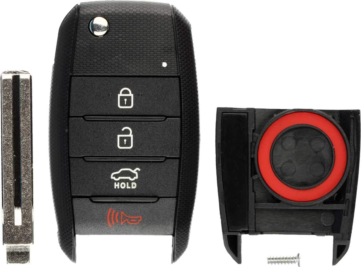 Keyless Entry Remote Flip Key Fob Shell Case Cover Button Pad Pack of 2 X89123