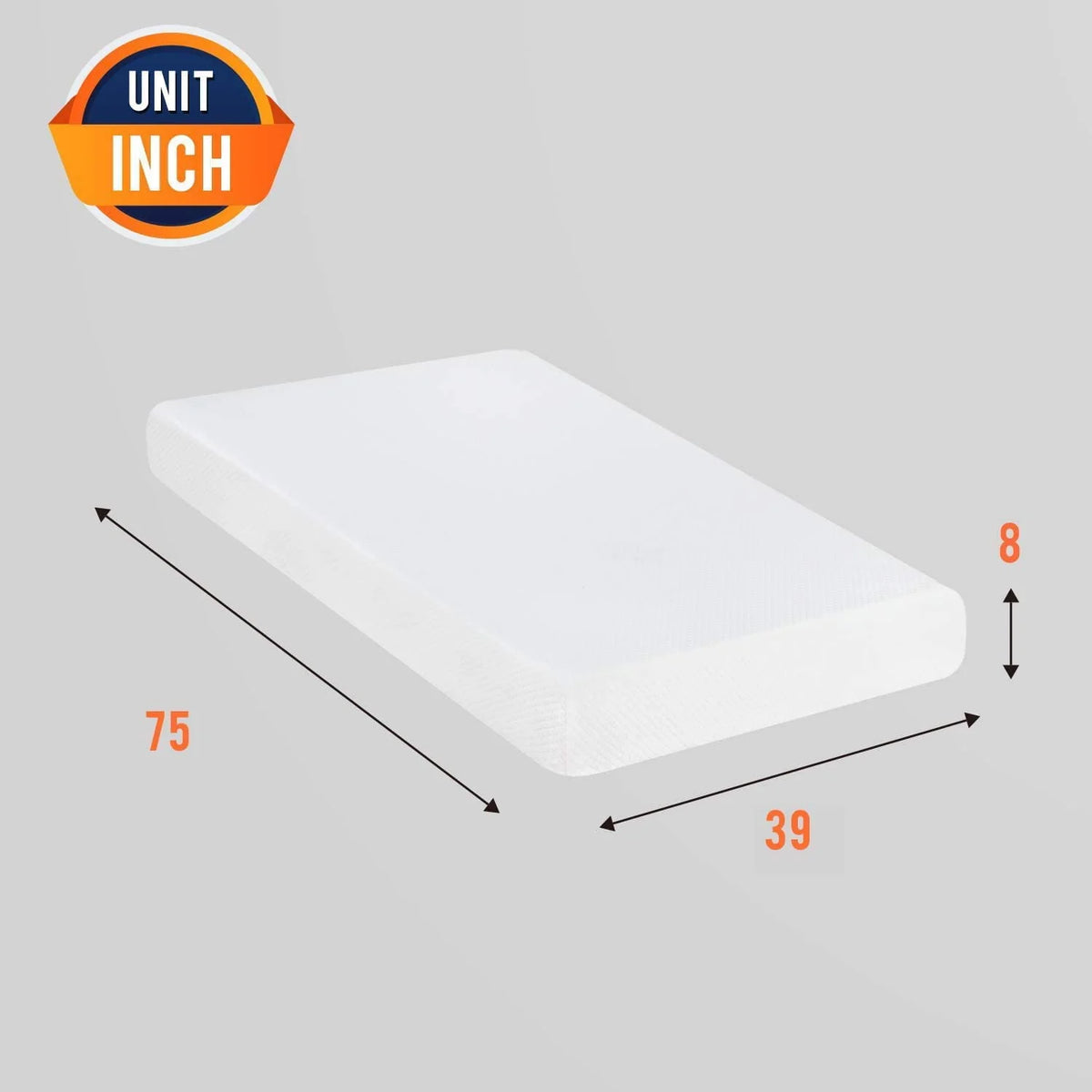8 inch Twin Size Memory Foam Gel Mattress N333797