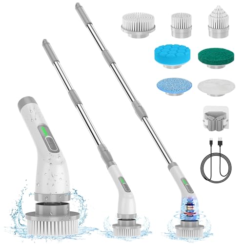 Electric Spin Scrubber 7 in 1 Dual Speed with Extension Arm B291