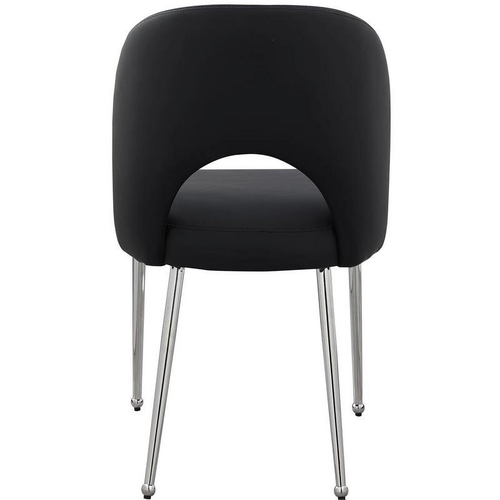Black Vegan Leather Dining Chair U997