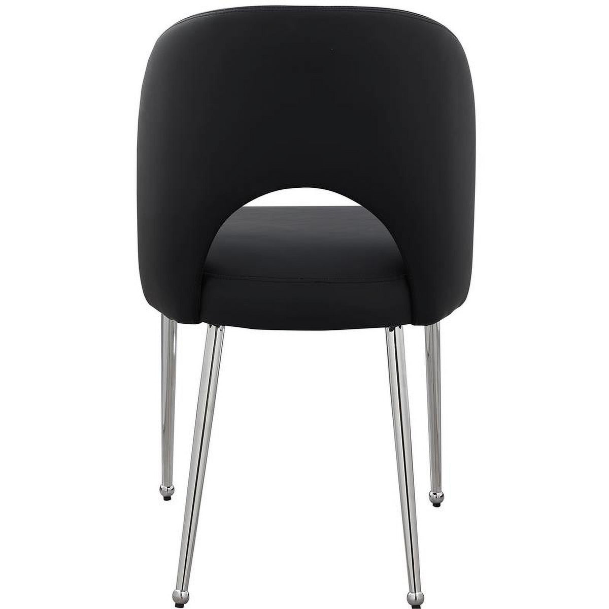 Black Vegan Leather Dining Chair U997