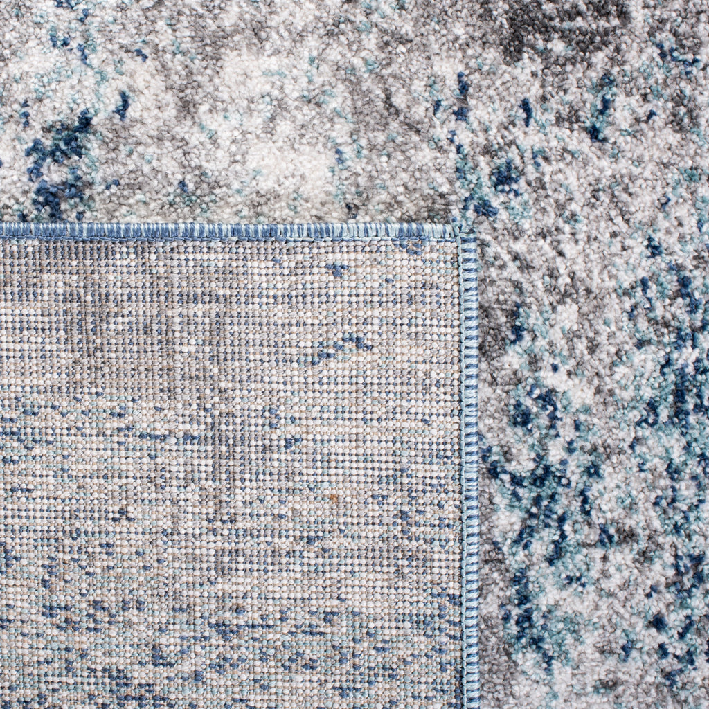 Navy Grey Abstract Area Rug 6' x 9' N4770