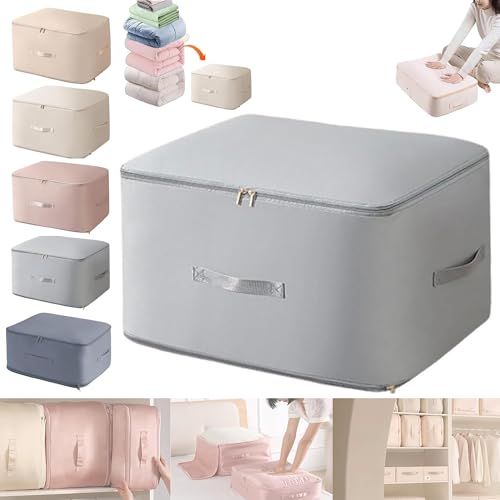 Gray Large Self Compression Storage Bag B243916