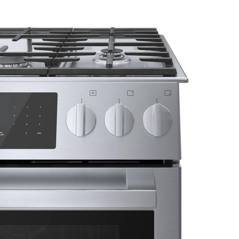 30 in. Slide-In Dual Fuel Range with Gas Stove and Electric Oven in Stainless Steel Q1299
