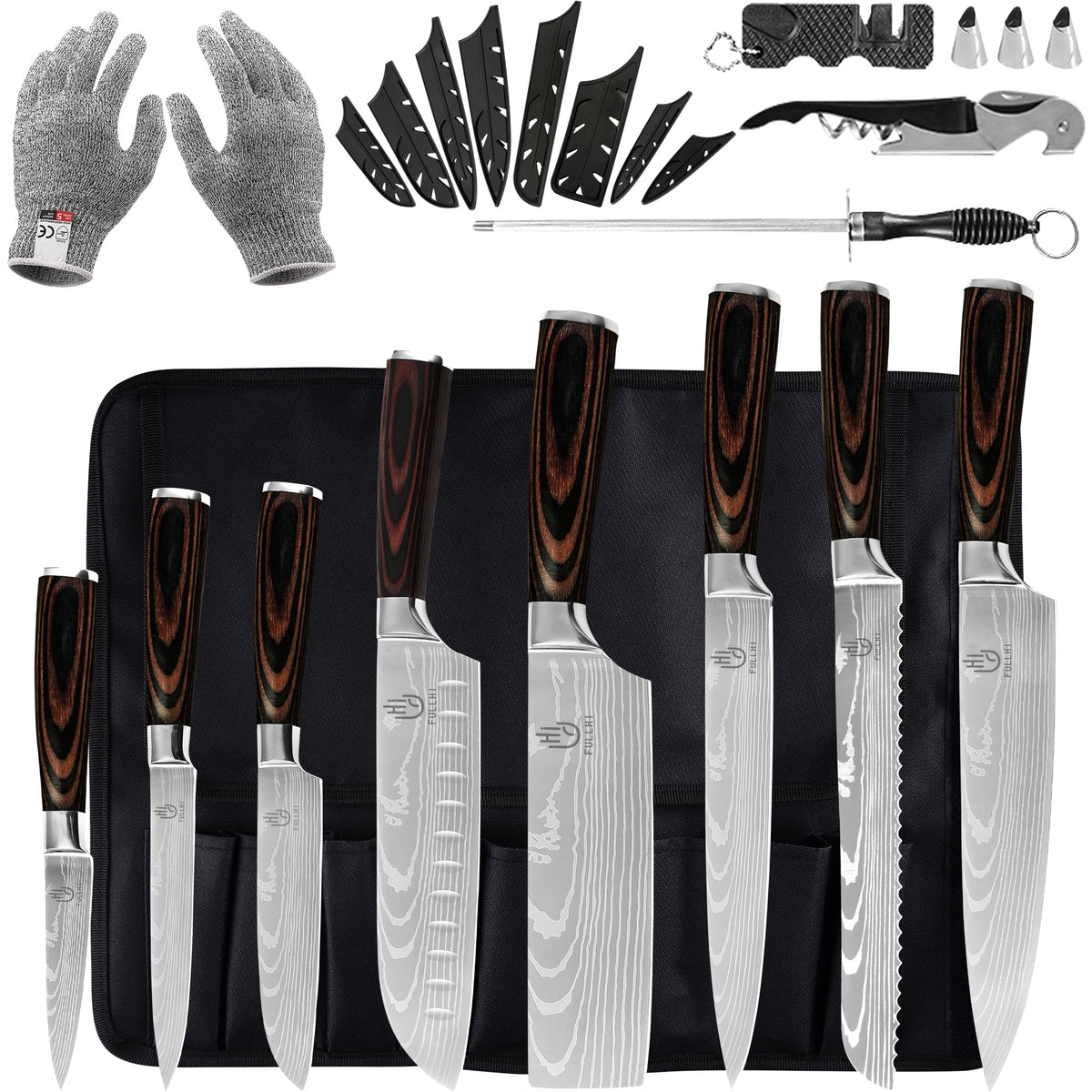 14 Pc German Stainless Steel Kitchen Knife Set S993042