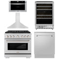 36 Gas Range, Range Hood, Microwave Drawer, Dishwasher and Wine Cooler G179182