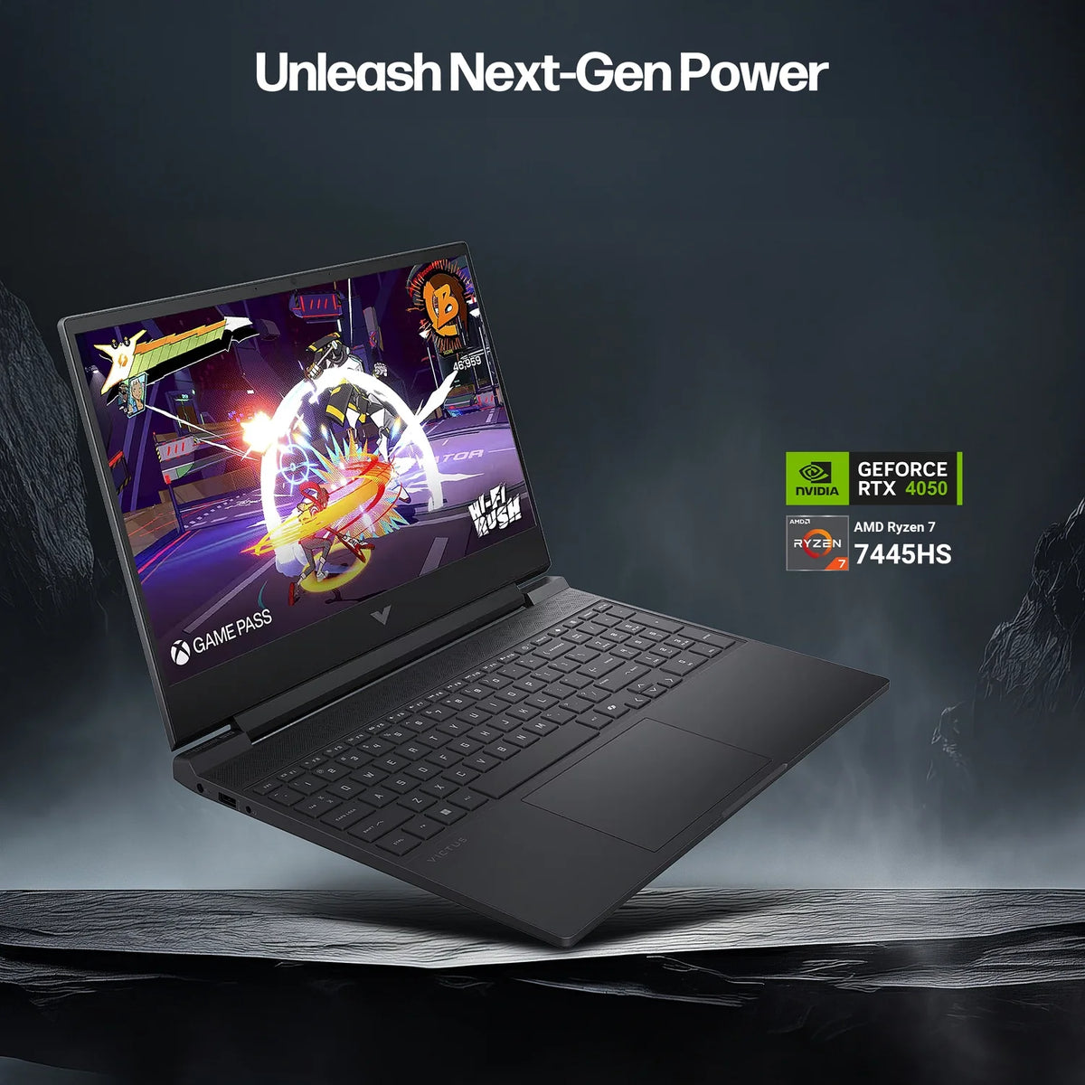15.6" FHD 144Hz Gaming Laptop, AMD Ryzen 7 7445HS, 64GB RAM, NVIDIA RTX 4050 GPU, 2TB SSD, Mica Silver, Windows 11 Pro F62672