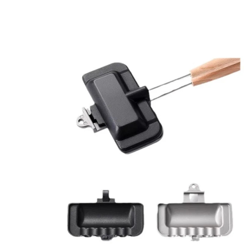 Non-Stick Dual-Sided Sandwich Waffle Maker Alloy Panini Grill Q1201