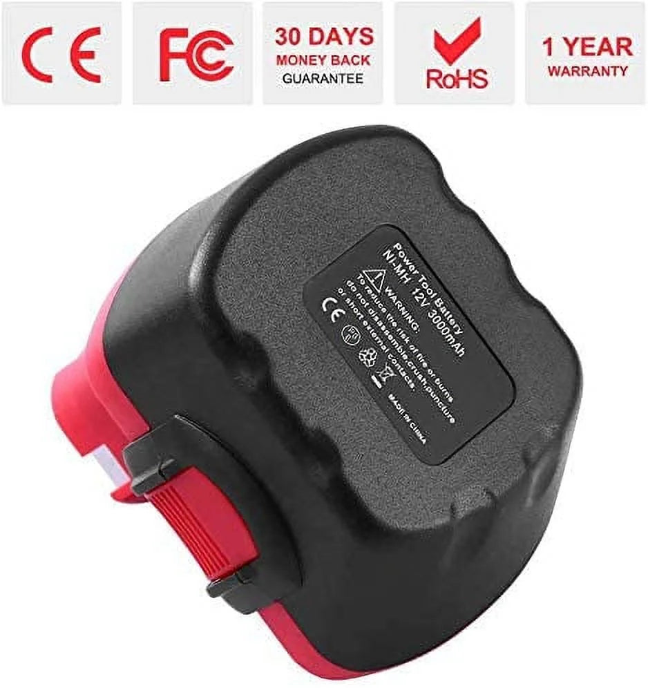 2 Pack 12V 3.0Ah Ni-MH Cordless Power Tool Battery H678