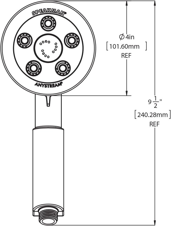 Matte Black Diverter Hand Shower Pack of 2 U715